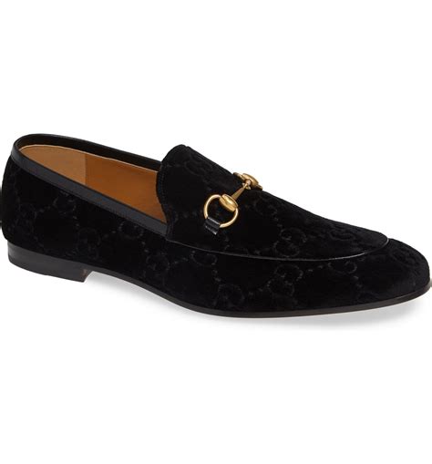 men's gucci jordaan gg velvet loafer|jordaan horsebit loafer men.